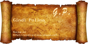 Gindl Polina névjegykártya